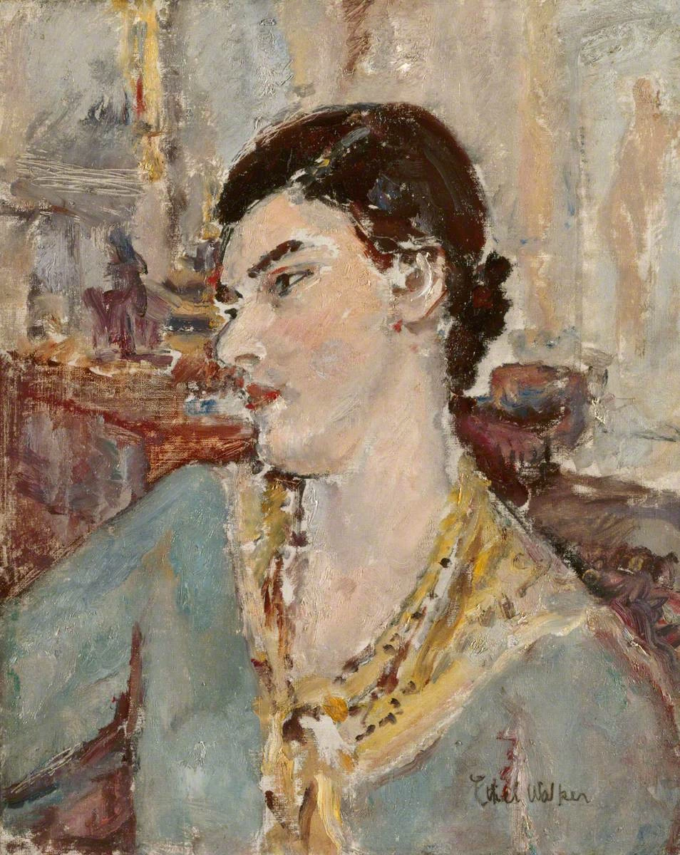 Ethel Walker - Ritratto di donna con sciarpa (Gwen), Royal Academy of Arts